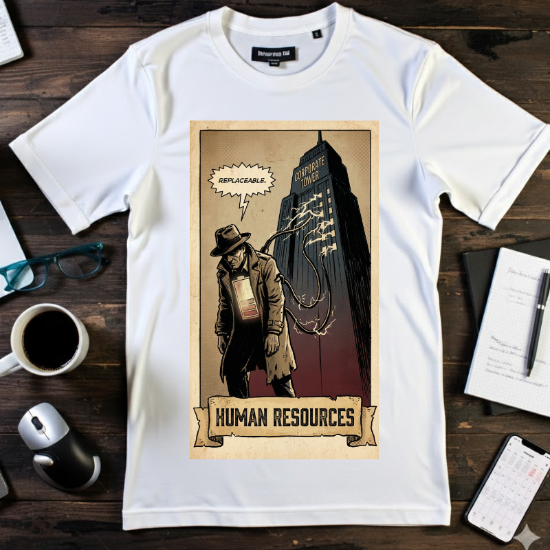 Human Resources Shirt - Funny Corporate Burnout Vintage Comic Tee - Sarcastic Office Life Gift for Coworkers - Retro Graphic Streetwear"