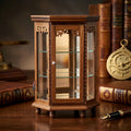 🔱 Handcrafted Miniature Flat Hexagonal Golden Teakwood Thai Pattern Display Cabinet Series: Premium Multi-Scale Architectural Enclosures – The Ultimate Luxury Hospitality Souvenir, Corporate Gift & Bespoke Corporate Premium Set!