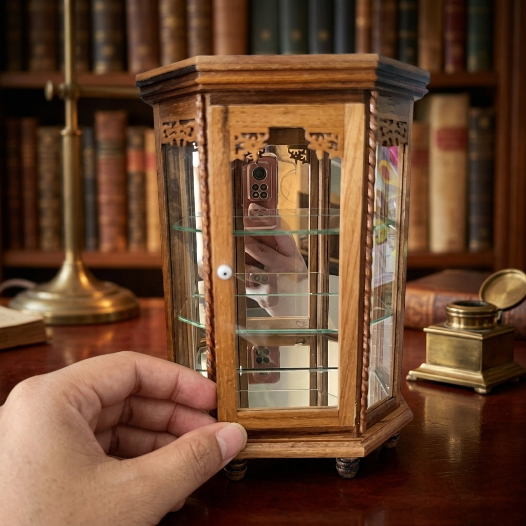 🔱 Handcrafted Miniature Flat Hexagonal Golden Teakwood Thai Pattern Display Cabinet Series: Premium Multi-Scale Architectural Enclosures – The Ultimate Luxury Hospitality Souvenir, Corporate Gift & Bespoke Corporate Premium Set!
