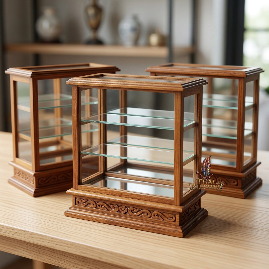 🔱 Handcrafted Miniature Antique Golden Teakwood Bakery & Cake Display Cabinet: Symmetrical Twin Sliding Glass Doors – Dual Integrated Structural Drawers – Premium Insect-Resistant Solid Teak Masterpiece!