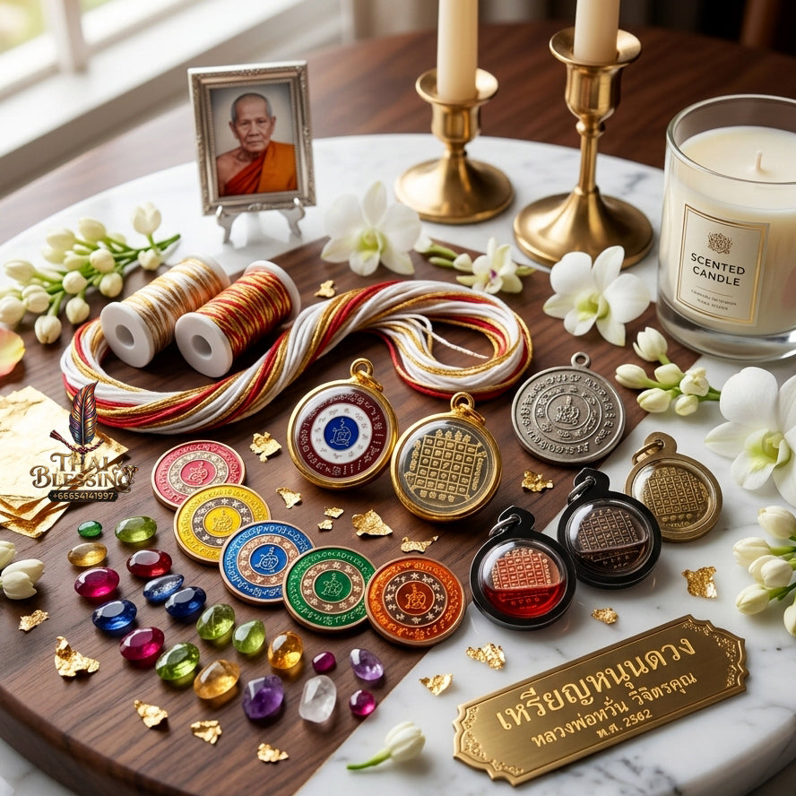 ✨👑🌌 Sacred Celestial Zodiac Alignment Coin - Luang Phor Wan 2019 Maha Choke Wealth Edition, Premium Alpaca National Tricolor Motif with Red Botanical Infusion, Ultimate Executive Destiny Realignment & Capital Accumulation Matrix