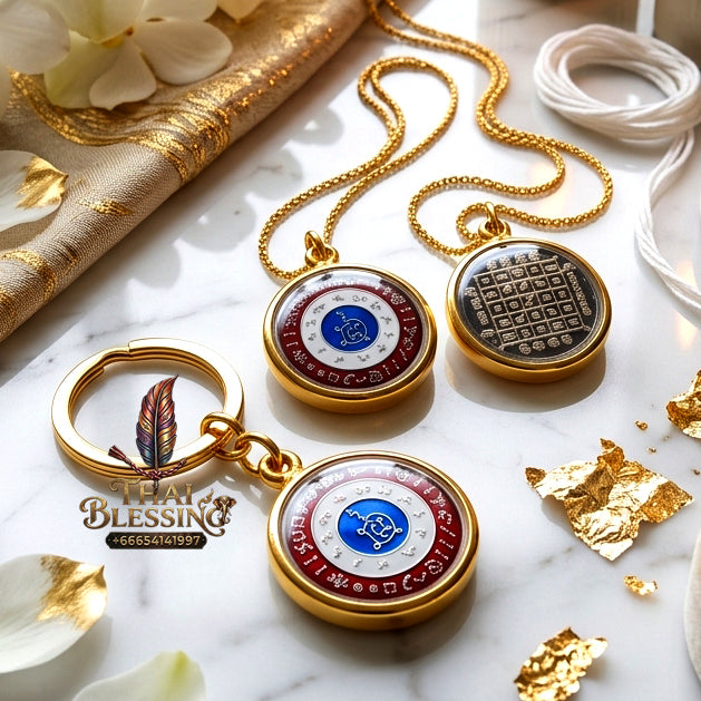 ✨👑🌌 Sacred Celestial Zodiac Alignment Coin - Luang Phor Wan 2019 Maha Choke Wealth Edition, Premium Alpaca National Tricolor Motif with Red Botanical Infusion, Ultimate Executive Destiny Realignment & Capital Accumulation Matrix