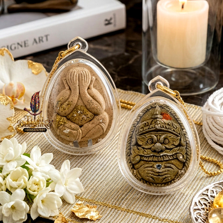 ✨ Authentic Phra Pit Ta Back-to-Rahu – Sacred Brown Herb-Infused Edition, Luang Pu Key, Wat Si Lamyong 2014 “Song Nam” Edition – Rare Spiritual Heritage for Wealth & Protection