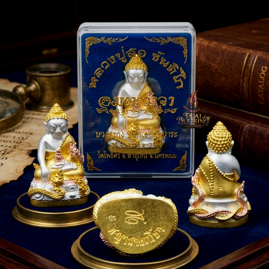 ✨ [The Supreme Magnet for Wealth & Spiritual Flow] Sacred Phra Kring "Phaya Nakkiao" (Coiled Naga) – "Amata Waja" (Immortal Word) Edition – Master-Blessed by Luang Pu So, Wat Pho Si (2018)