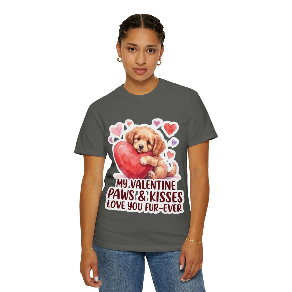 Puppy Heart Valentine T-Shirt | Paws & Kisses Love You Fur-Ever Dog Graphic Tee