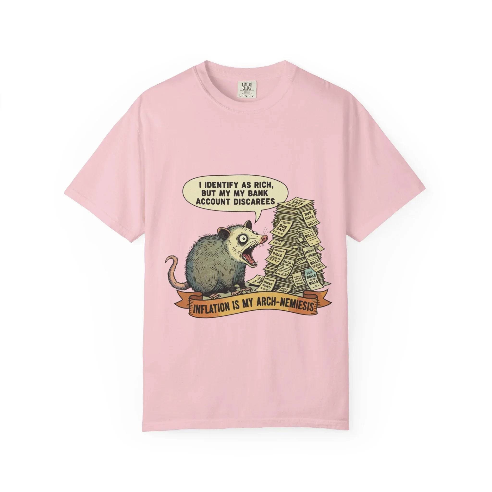 Funny Opossum Shirt Inflation Is My Arch Nemesis Tee Relatable Financial Meme Gift Sarcastic Possum Tshirt Screaming Trash Animal Top Blossom