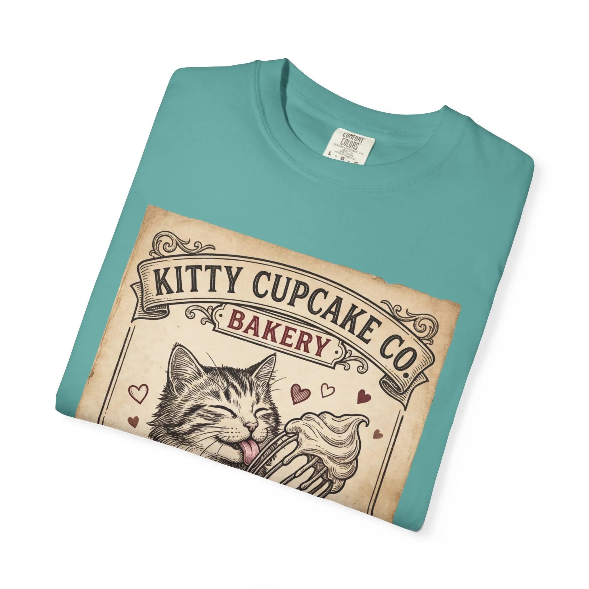 Kitty Cupcake Co T-Shirt | Vintage Cat Bakery Youre the Sprinkle to My Heart Graphic Tee