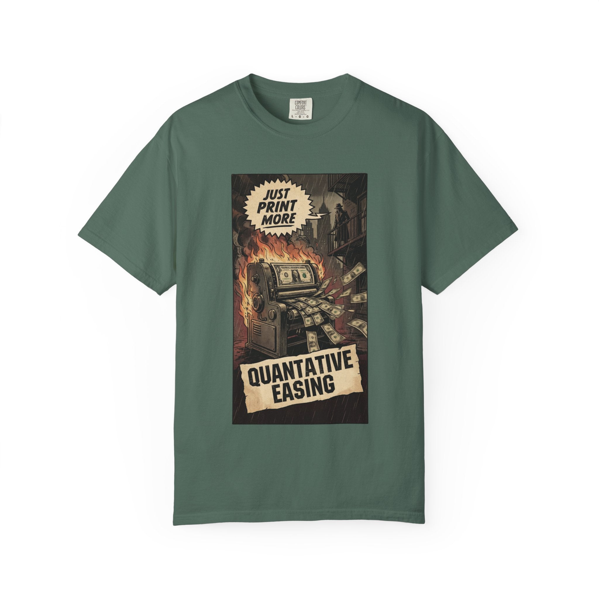 Satirical Finance T-Shirt, Toxic Work Culture Shirt, Market Correction Bear vs Bull Tee, Inflation $1000 Burger Graphic, Vintage Grunge Streetwear Blue Spruce