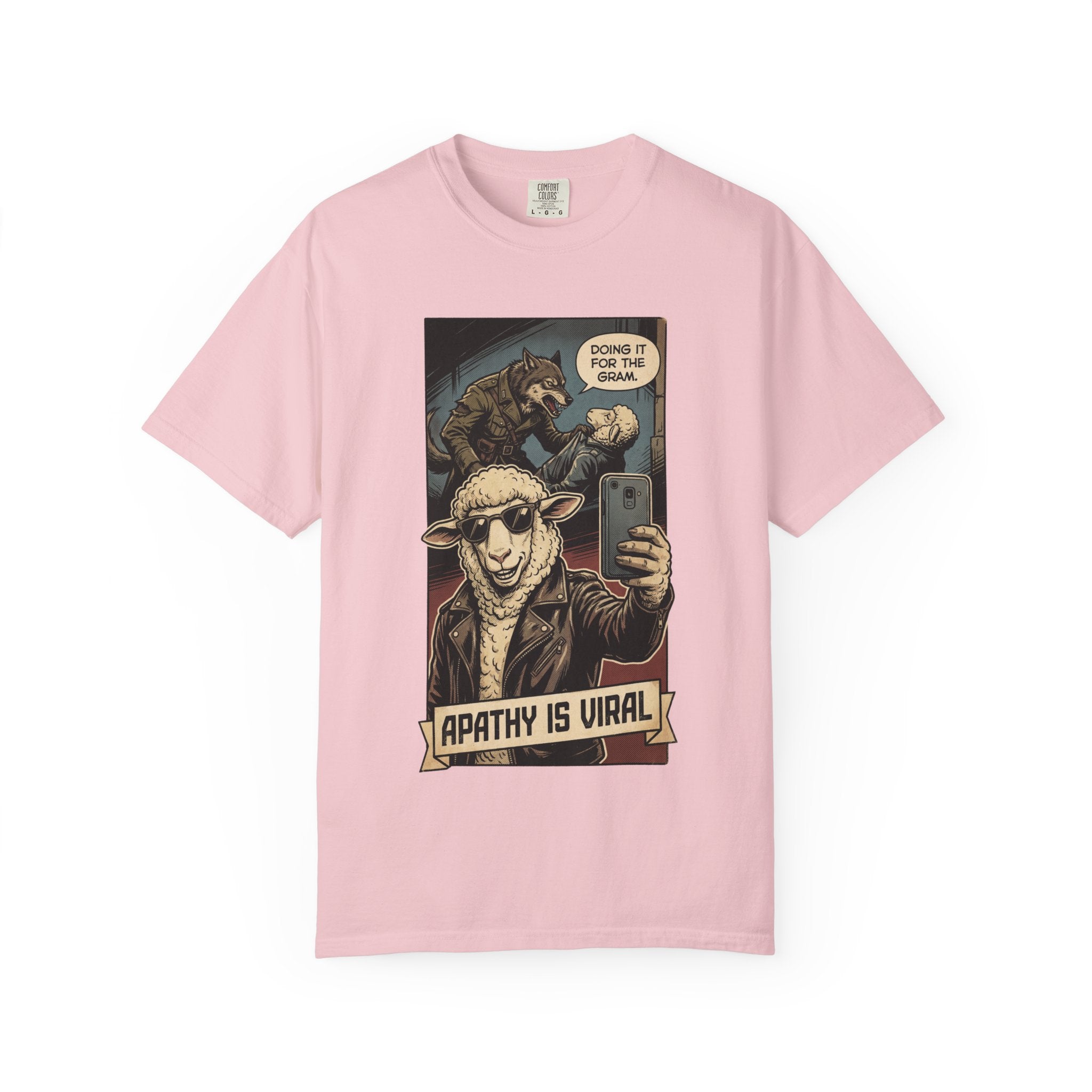 Apathy Is Viral Shirt Vintage Comic Graphic Tee Retro Satirical Humor Shirt Social Media Sarcasm Gift Streetwear Art Blossom