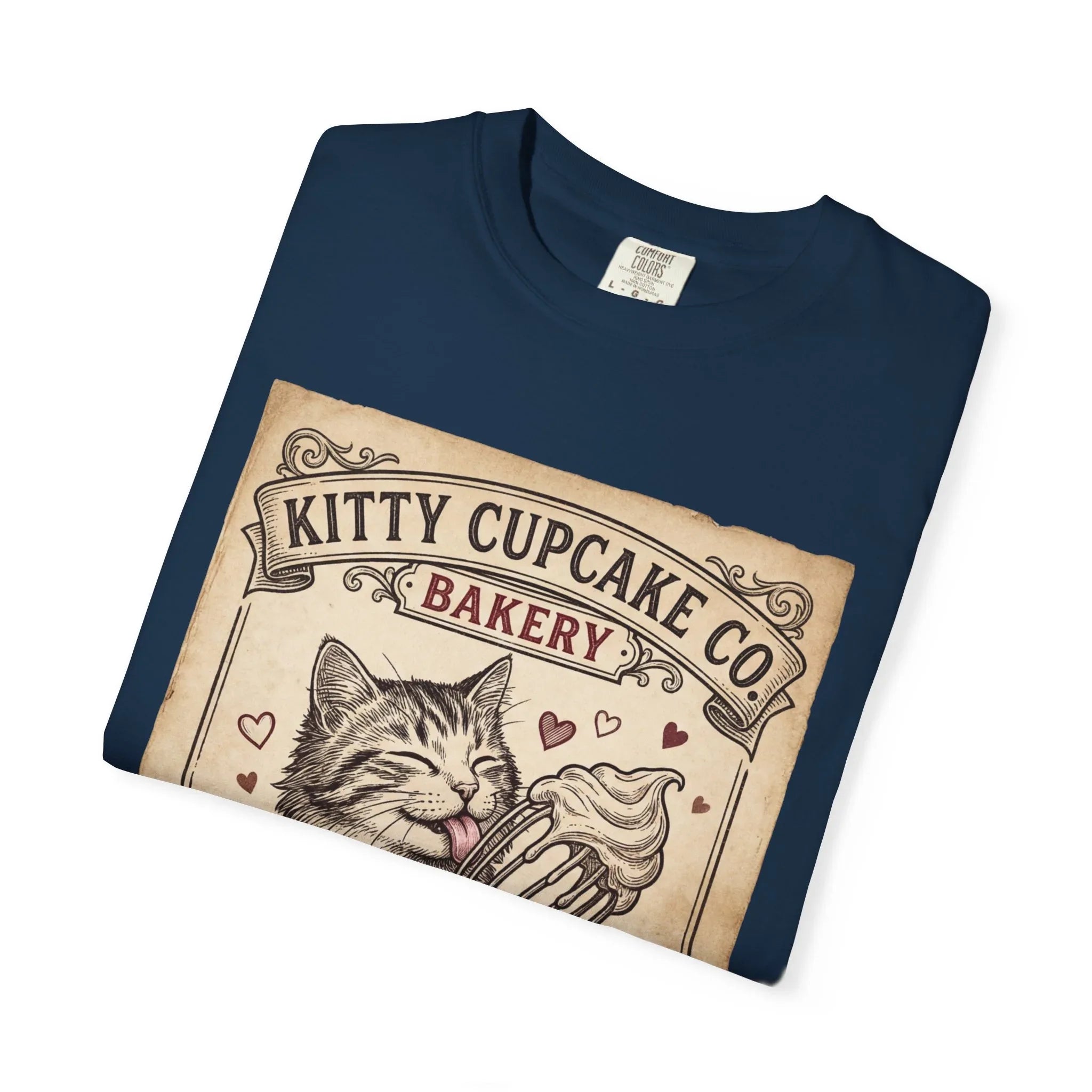 Kitty Cupcake Co T-Shirt | Vintage Cat Bakery Youre the Sprinkle to My Heart Graphic Tee