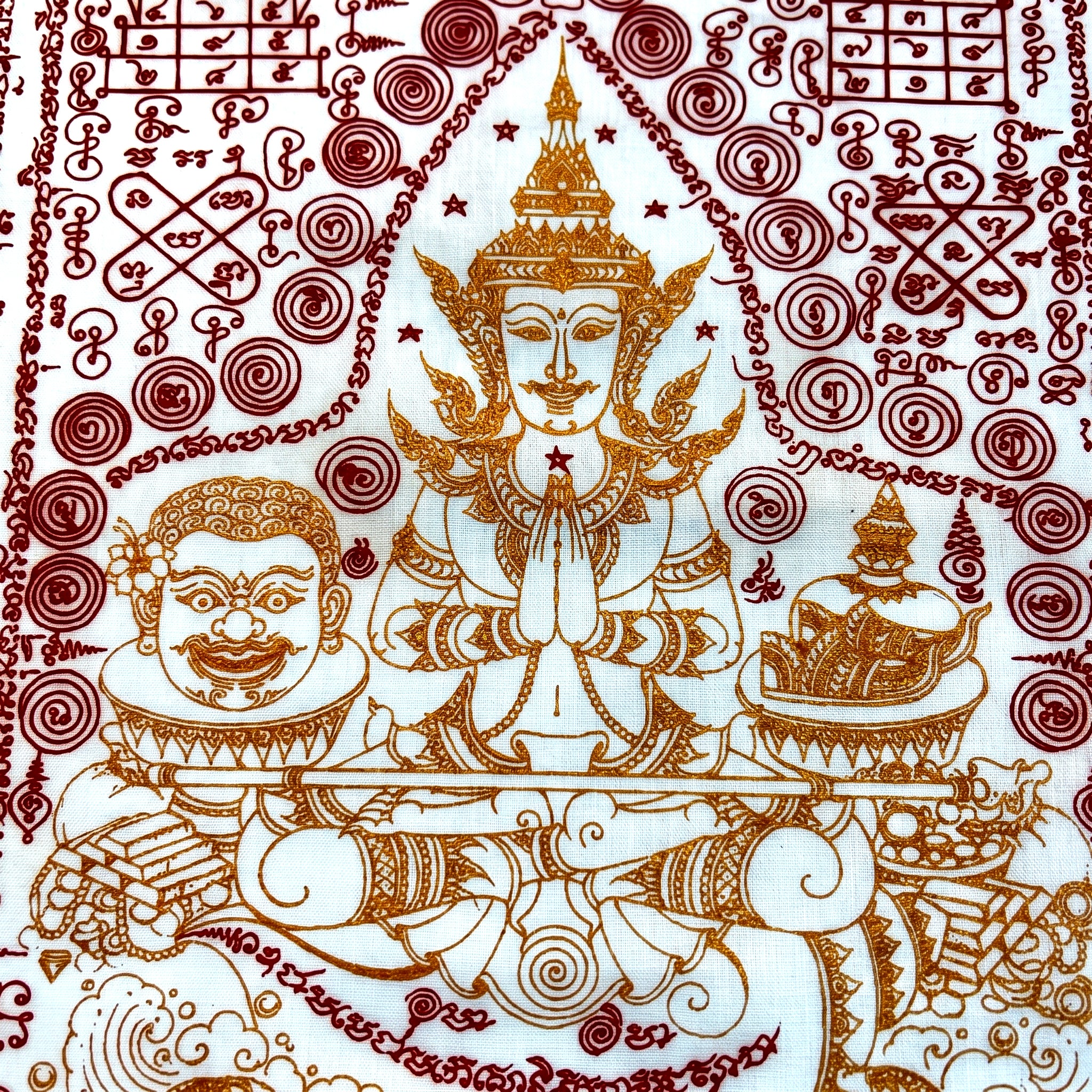 ✨🎭🌀 Authentic Thai Amulet Metamorphic Transformation Grid - Sovereign Jindamanee Capital Inflow Banner, Ajarn Sitthichai Khao Oor Masterpiece