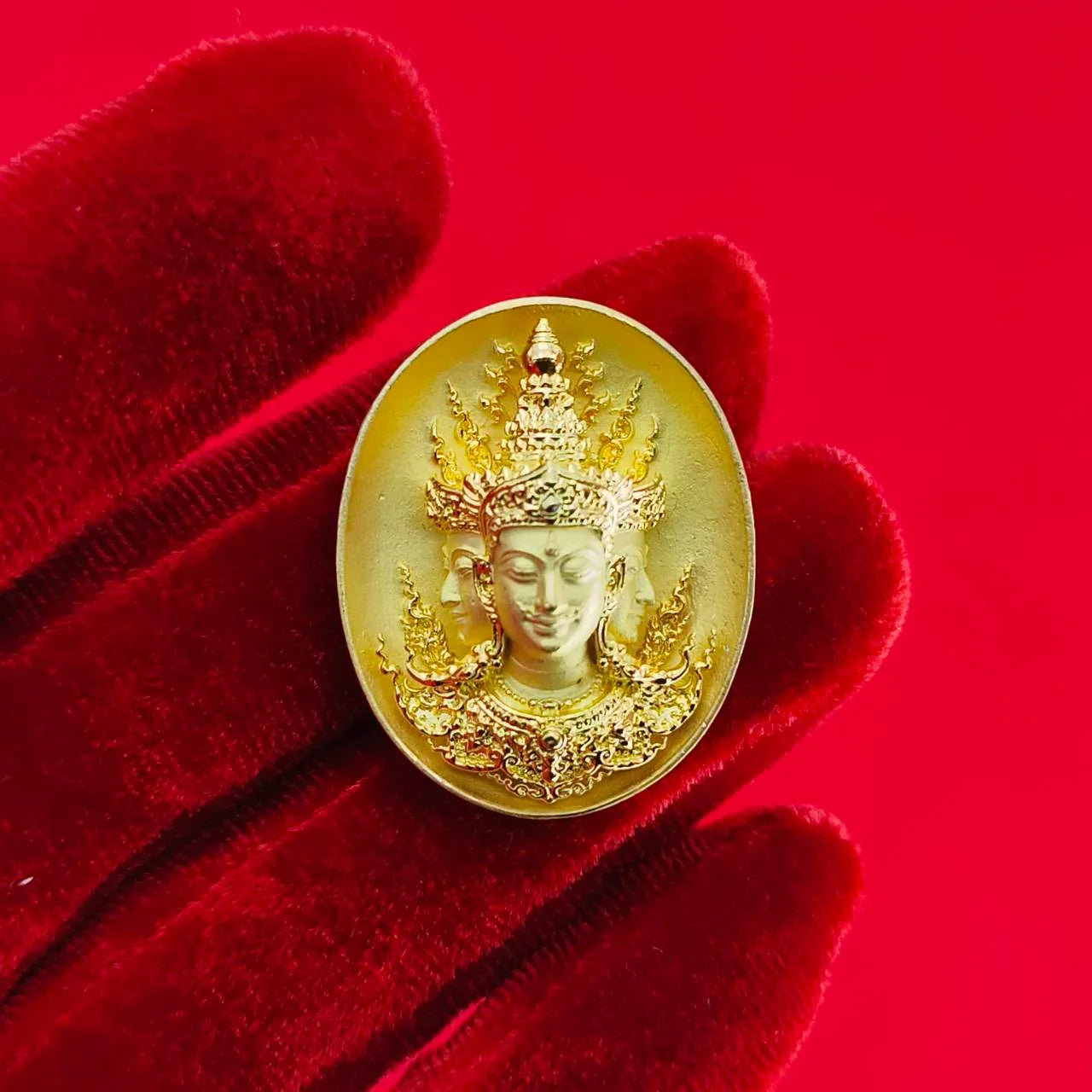 Sacred Phra Phrom Amulet - Phon Phrom Likhit Edition for Prosperity and Protection