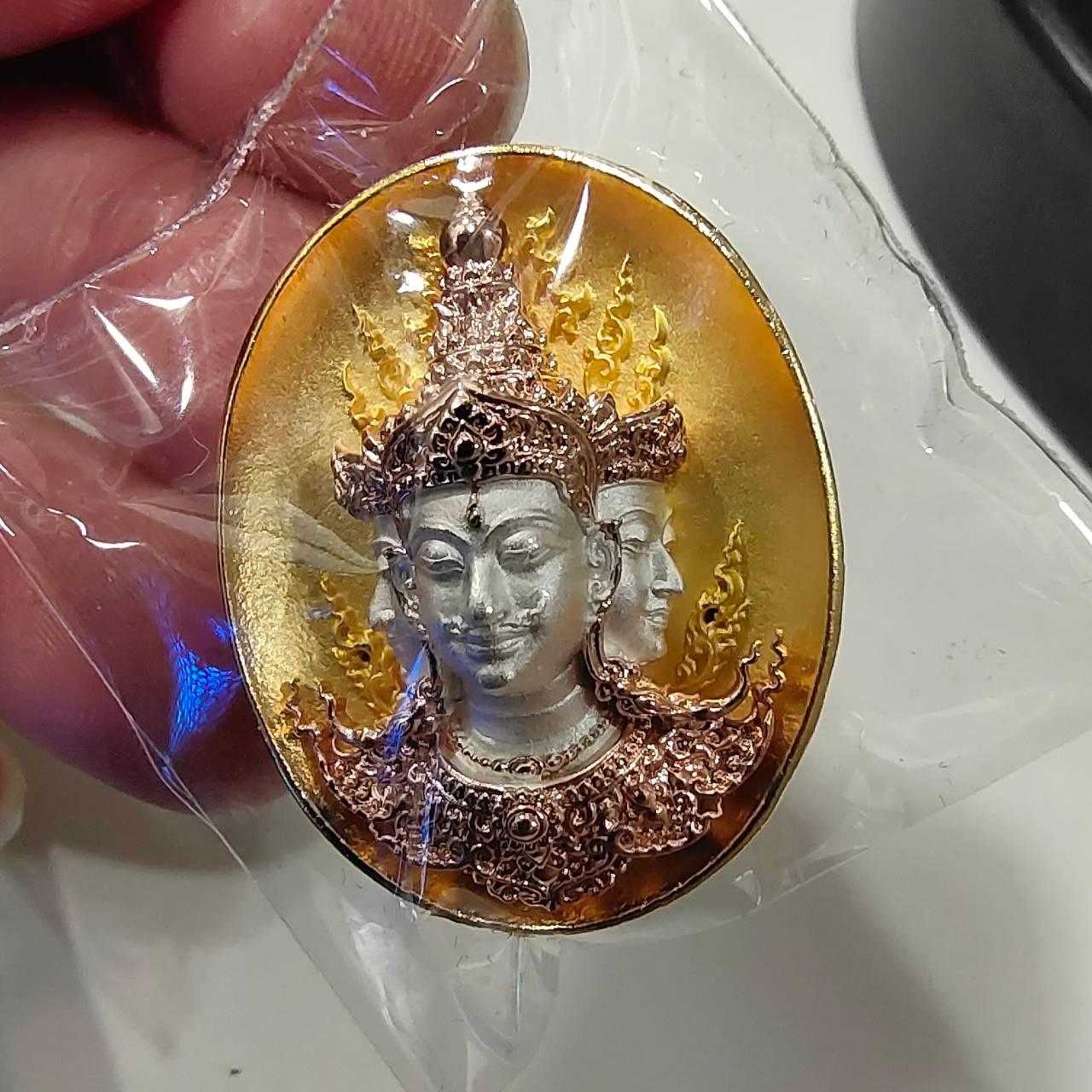 Sacred Phra Phrom Amulet - Phon Phrom Likhit Edition for Prosperity and Protection