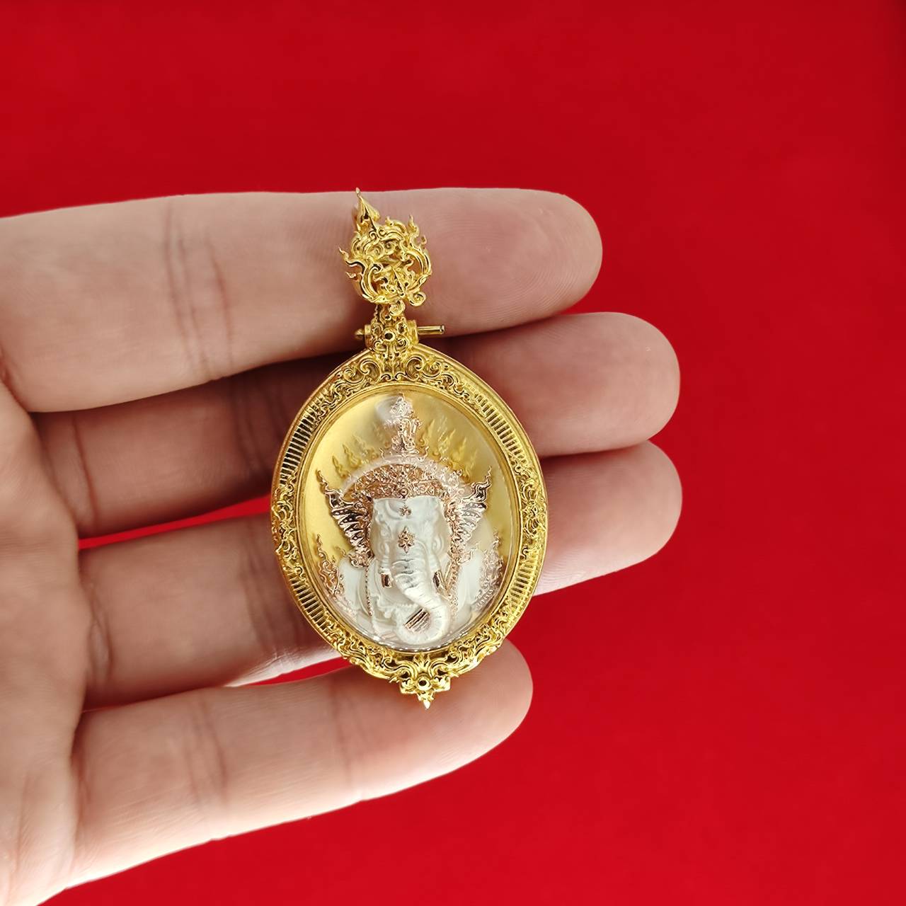 Ganesh Blessing Statue - Prakhaniyalikhit Figurine for Prosperity, Wisdom, and Auspicious Success 3K