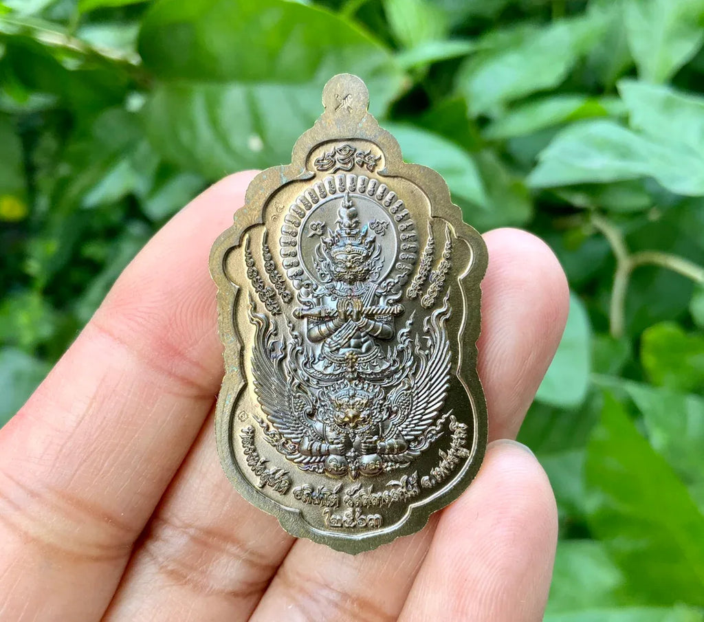 👹 Thao Wessuwan Coin "Thep Prathan Porn" (God's Blessing) - Satta Loha Alpaca Mask Edition: Luang Phor Suchart, Wat Sila Dok Mai – Wealth & Protection from Bad Luck