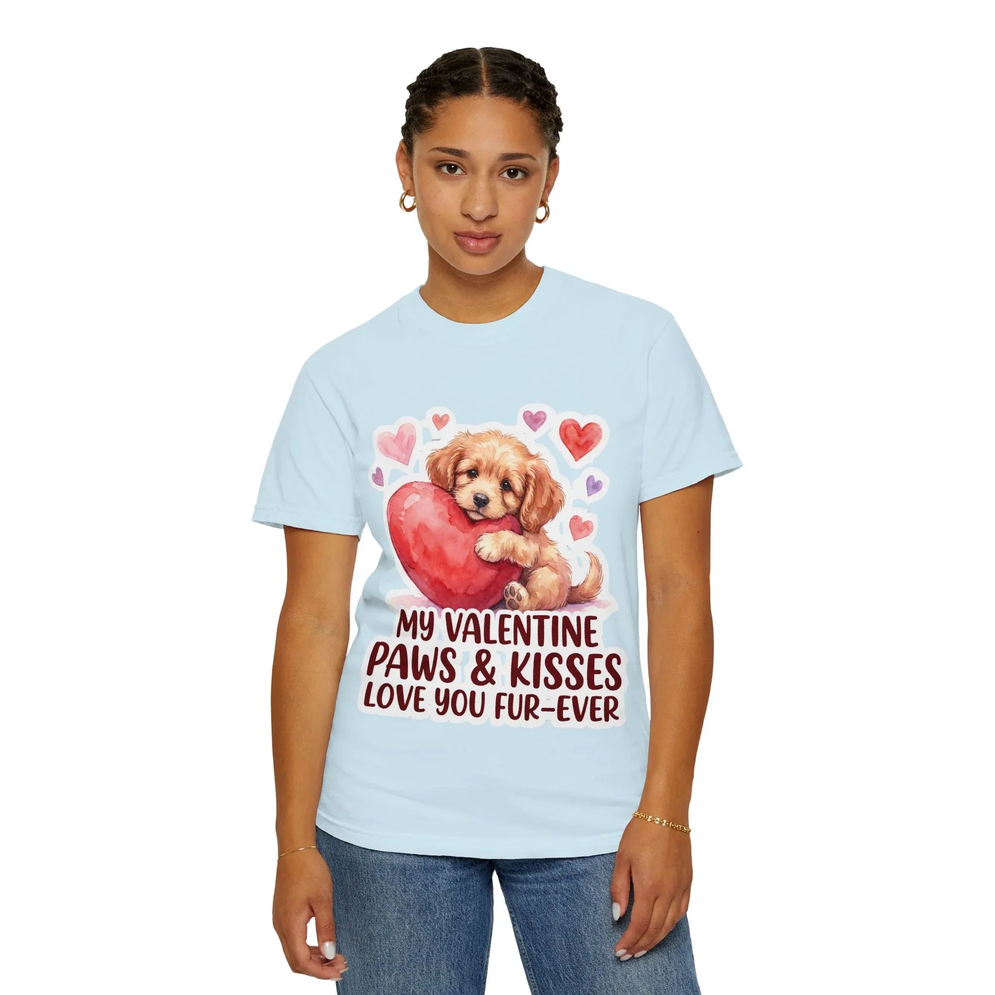 Puppy Heart Valentine T-Shirt | Paws & Kisses Love You Fur-Ever Dog Graphic Tee