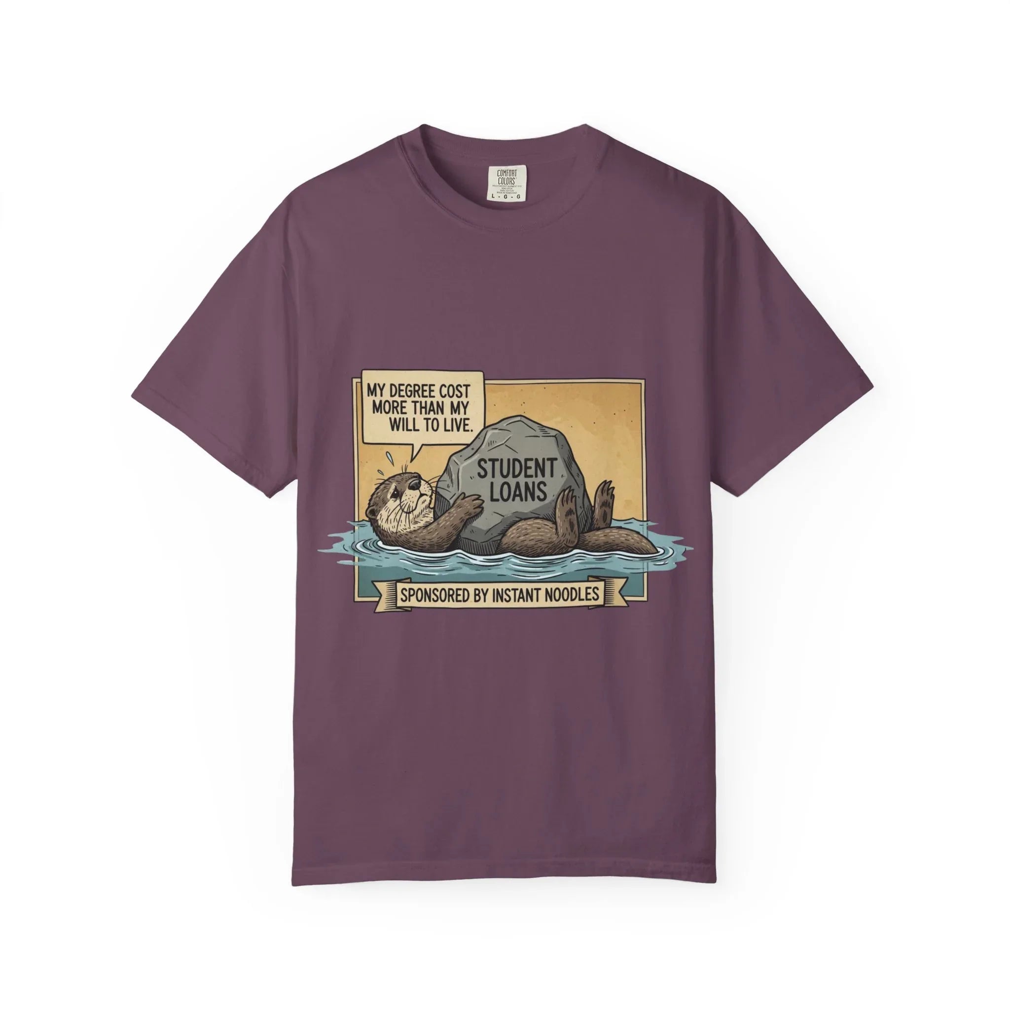 Funny Girl Math Shirt Hamster Saving Plan Tee Student Loan Otter Shirt Financially Stable Sloth Broke Life Gift Sarcastic Adulting Humor Berry M