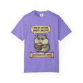 Funny Hamster Coffee Shirt - "Overthinking is My Cardio" T-Shirt - Caffeine Anxiety and Spite Gift - Sarcastic Mental Health Graphic Tee - Retro Jittery Hamster Overthinker Gift Violet