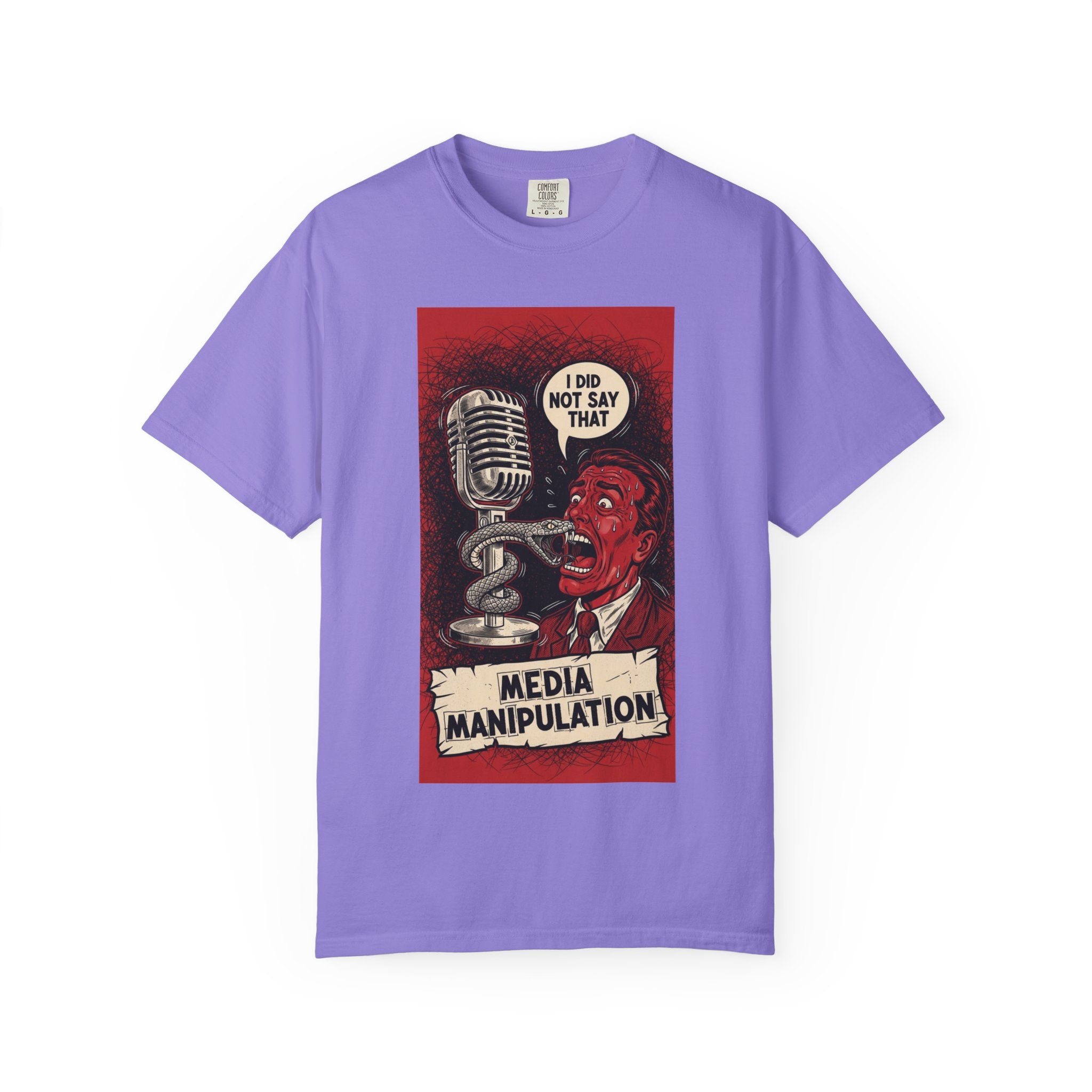 Vintage Satirical T-Shirt | Political Theater & System is Rigged Retro Tee | Sarcastic Dark Humor Shirt | Unisex Premium Cotton Graphic Tee Violet