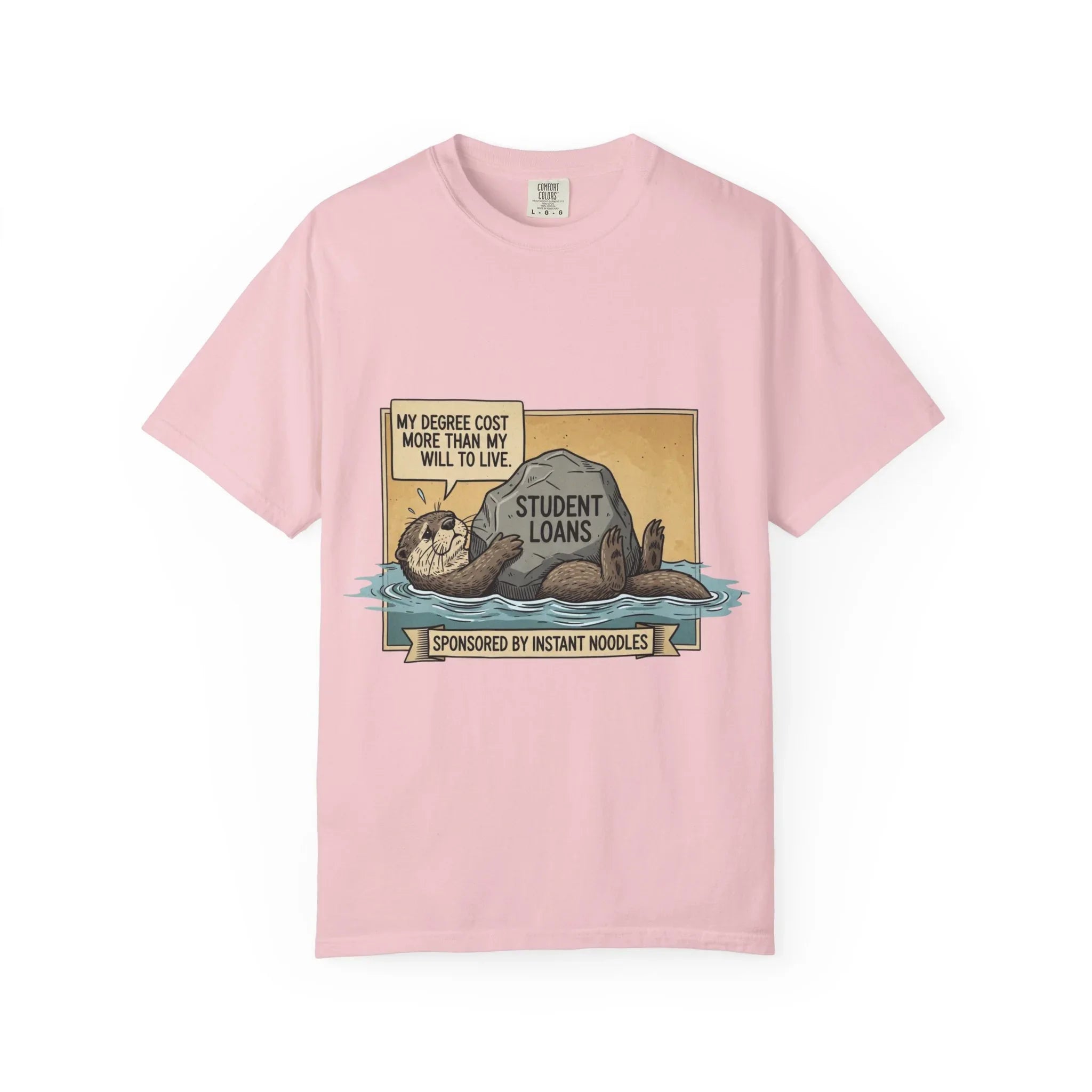 Funny Girl Math Shirt Hamster Saving Plan Tee Student Loan Otter Shirt Financially Stable Sloth Broke Life Gift Sarcastic Adulting Humor Blossom
