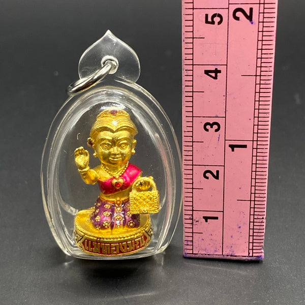 Maha Thongmanee Wealth Charm to Enhance Divine Fortune and Prosperity Blessed by Kruba Tao