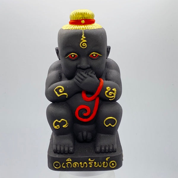 Kuman Dut Wealth Amulet – 2-Inch Spirit Child Prosperity Charm by Ajarn Nanboon (2025) for Good Fortune