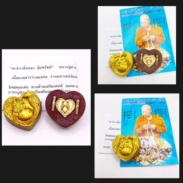 🐦 Sarika Lin Thong "Um Sap" (Golden Tongue Bird of Wealth): Wealth Holding Edition – Luang Pu Kampeng – Powerful Charm & Negotiation Amulet with Lucky Herbs