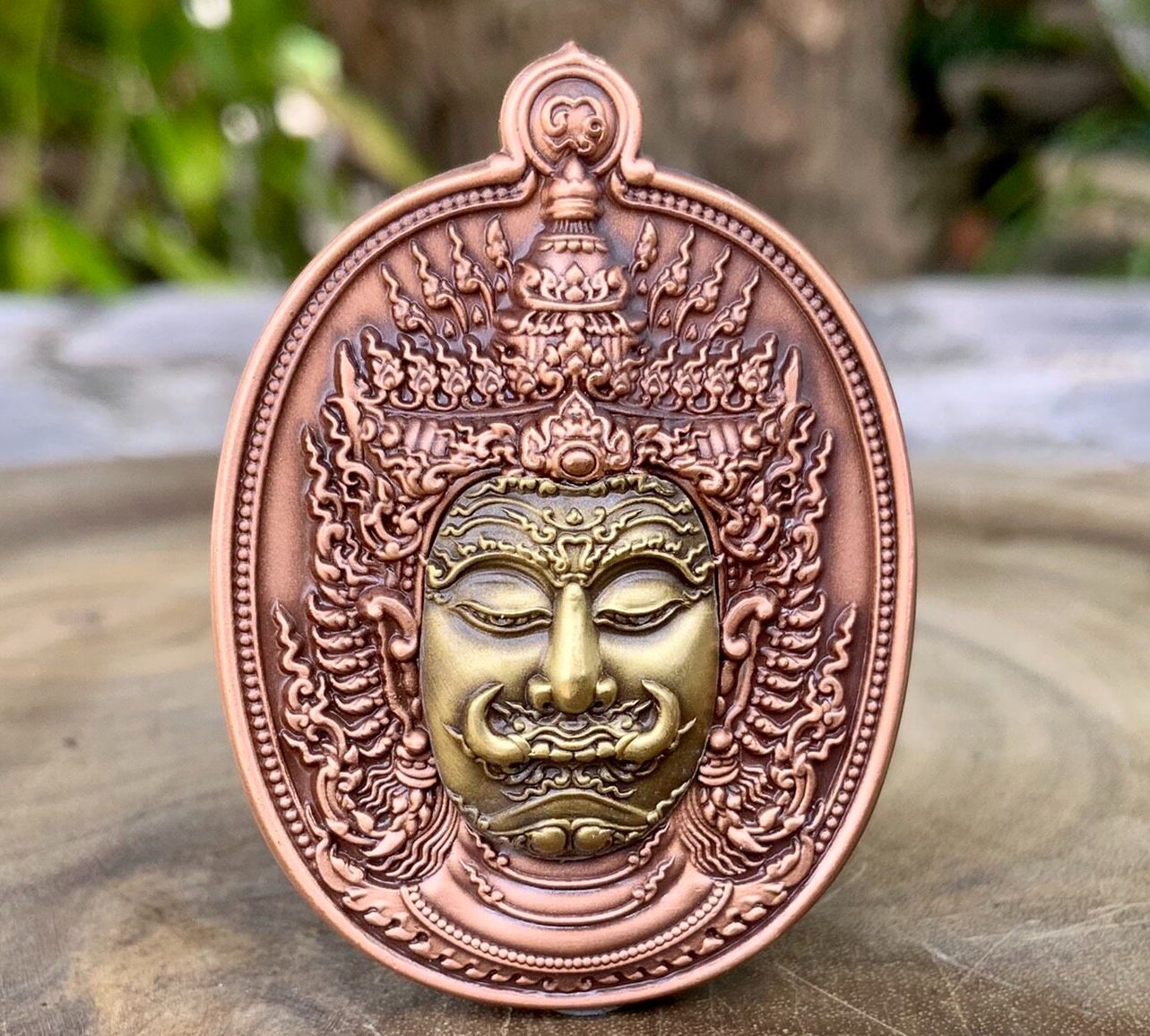 💰 Thao Wessuwan "Thep Setthi" (Deva Millionaire) Coin: "Na Thewada" Edition by LP Suchart (Wat Sila Dok Mai) – Wealth & Divine Protection Satin copper alms bowl lid