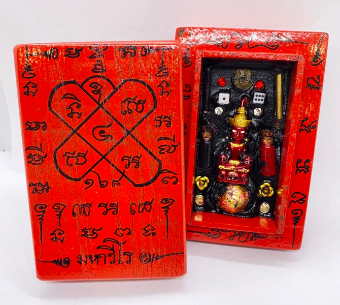 🎯 Exclusive&nbsp;Phaya Ngang Kao Kohti Master Edition with&nbsp;Kroo Phrai Wax Inlay by Phra Ajarn Amnat, Mahawiro Meditation Center, 2567 Size: 6.5 x 10 cm Default Title