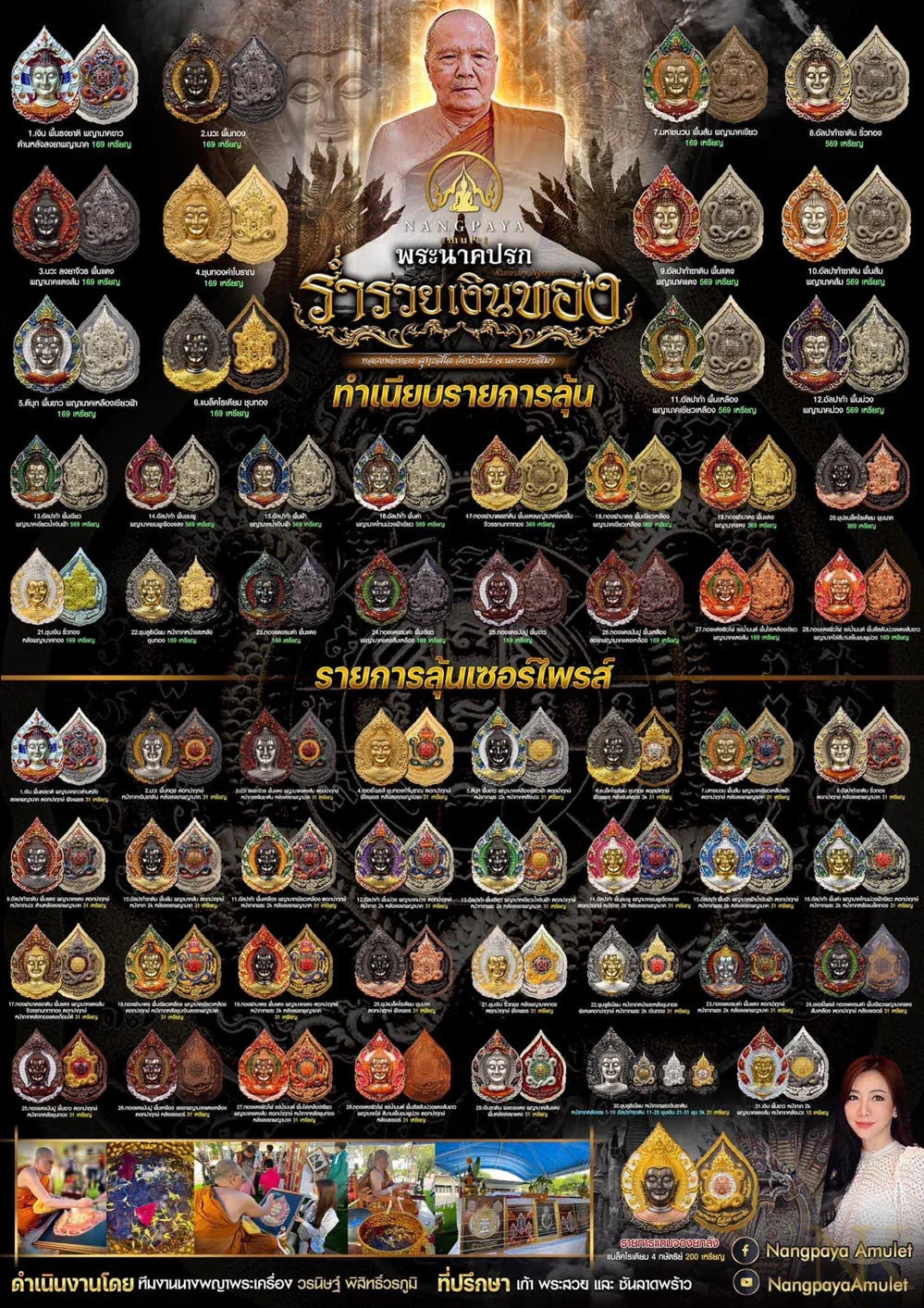 🪙 “Rising Naga Wealth” Copper Satin Phra Nak Prok – Prosperity & Protection Amulet by Luang Pho Thong, Wat Ban Rai (Limited Mintage)