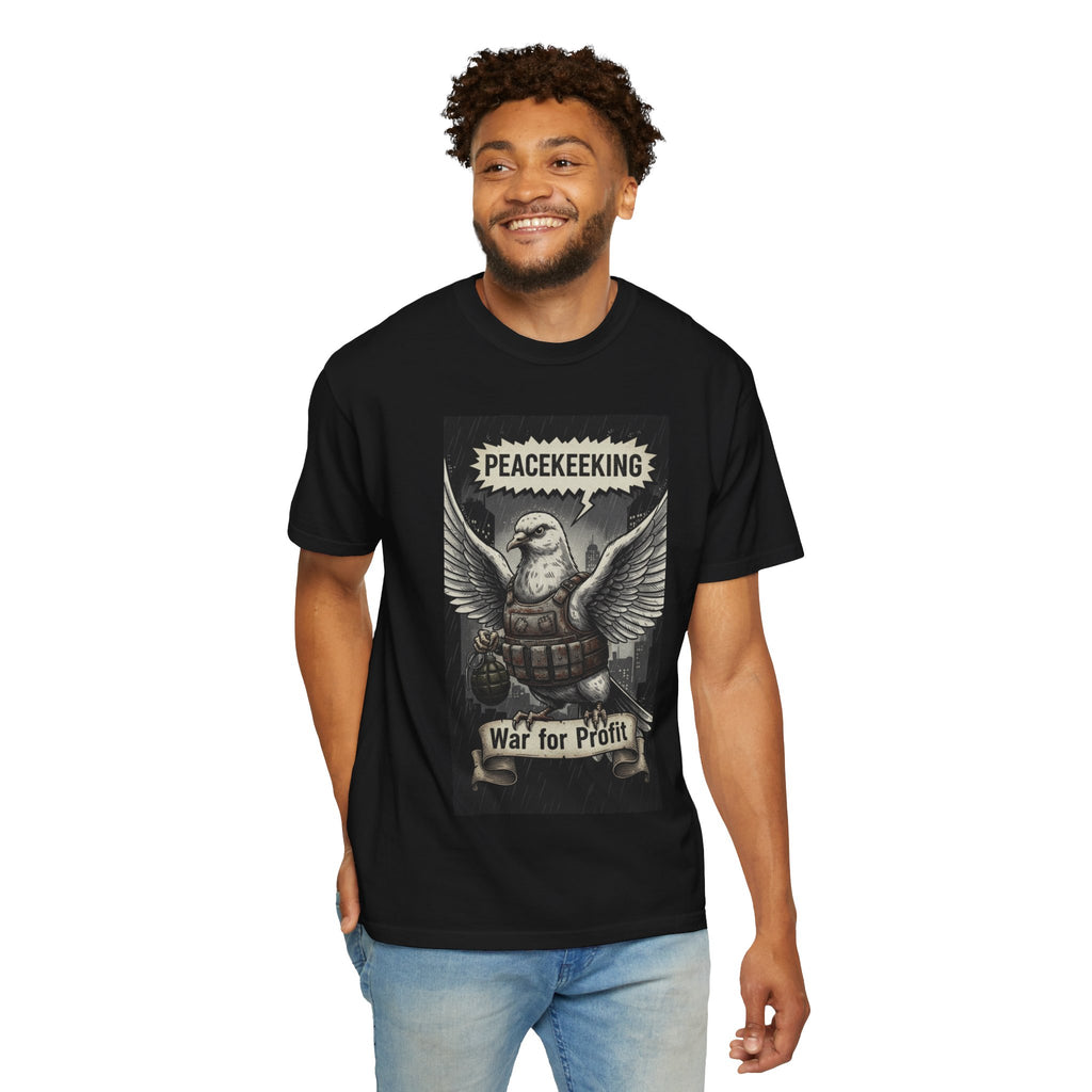 Vintage Satire Graphic Tee - Retro Political Comic Shirt - Media Manipulation & Anti-War Art - Sarcastic Social Commentary T-Shirt