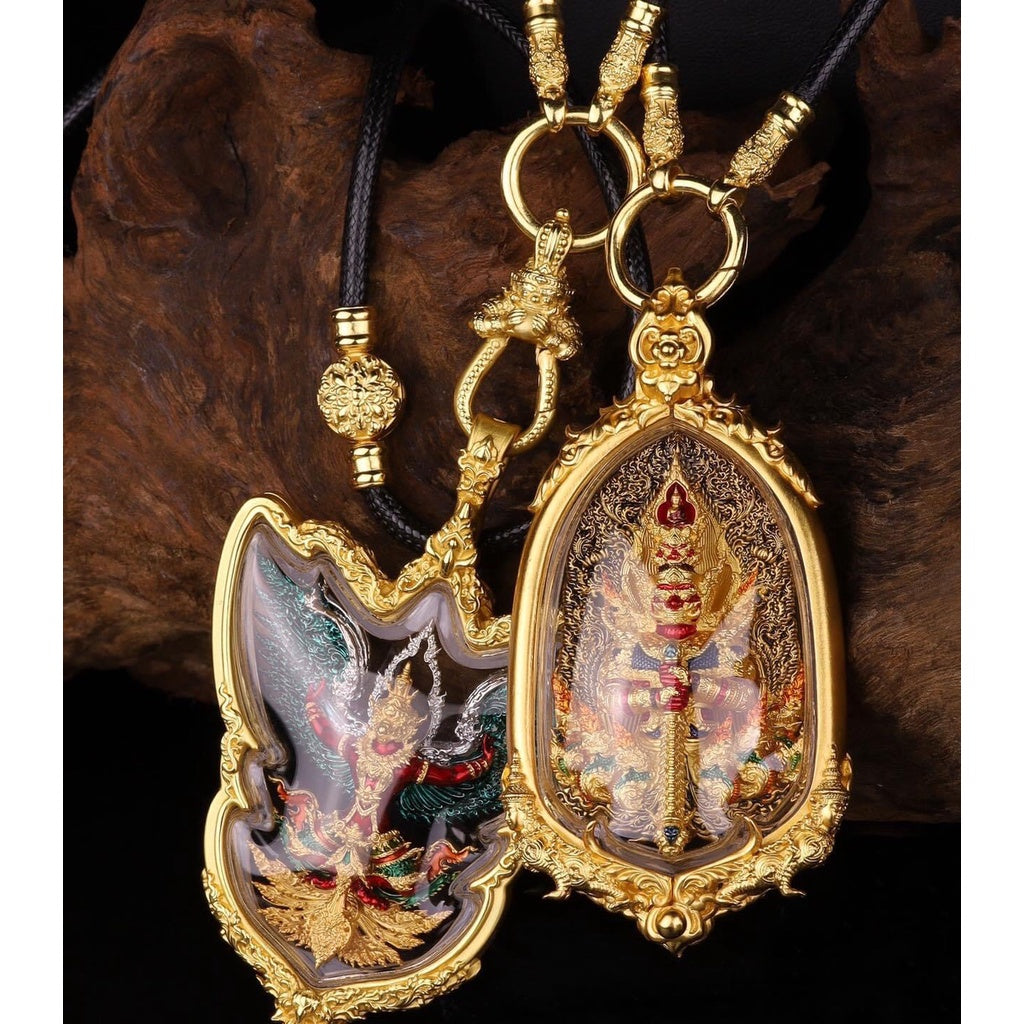 Garuda Phaya Krut Vayu Setth Sacred Amulet – Thai Divine Coin for Wealth, Protection & Power