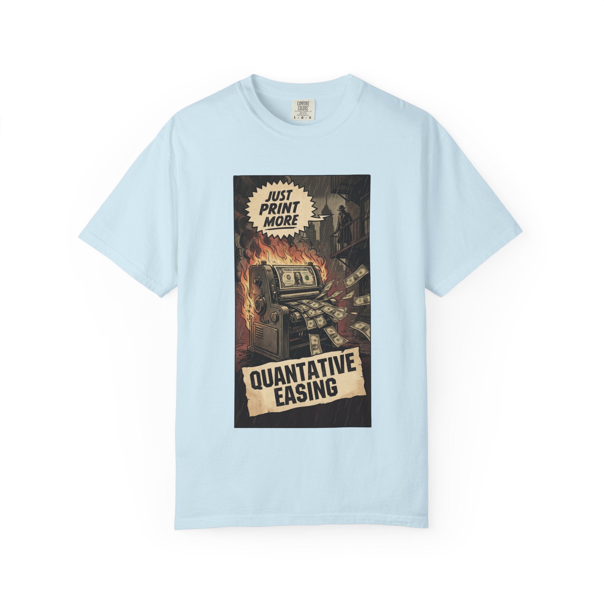 Satirical Finance T-Shirt, Toxic Work Culture Shirt, Market Correction Bear vs Bull Tee, Inflation $1000 Burger Graphic, Vintage Grunge Streetwear Chambray