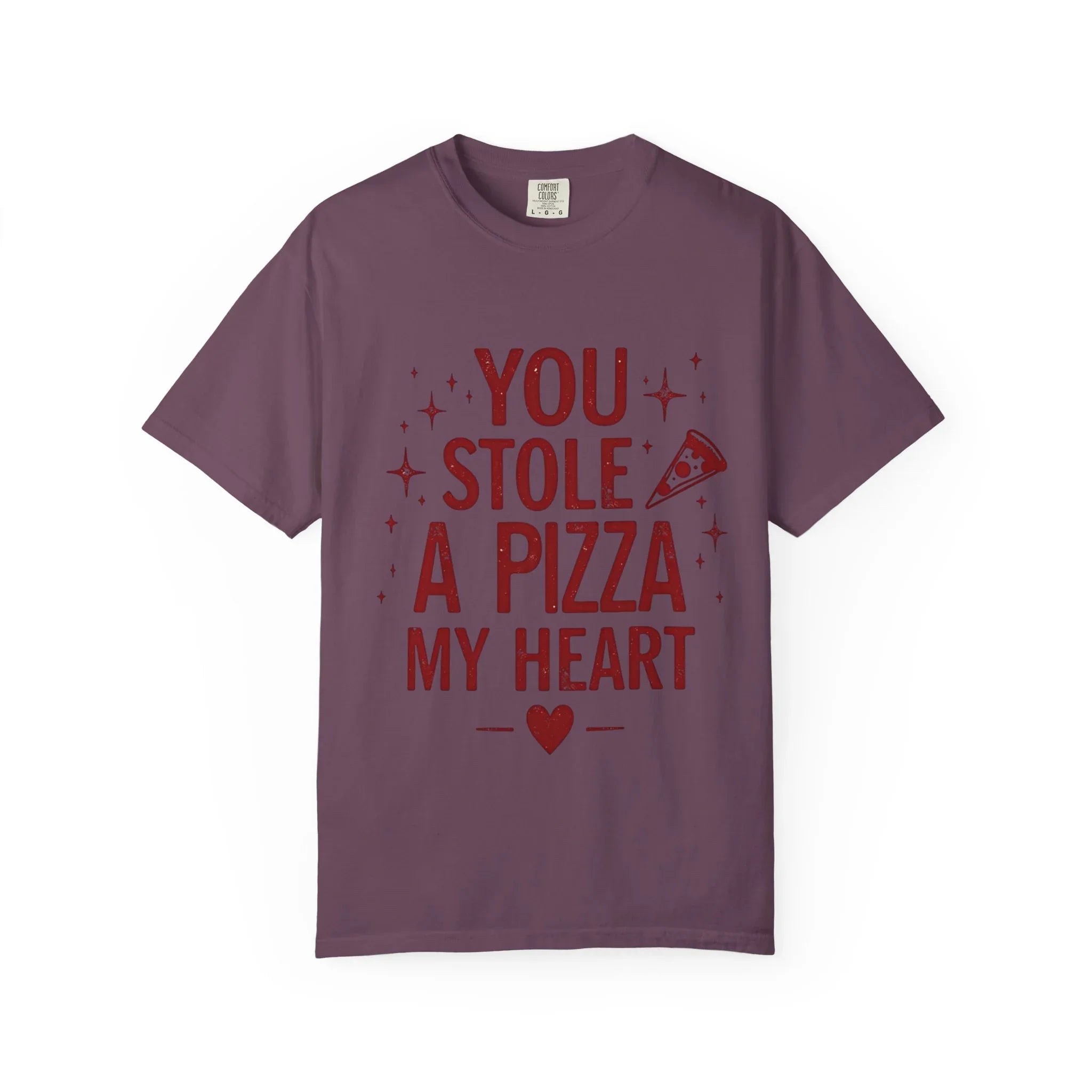 You Stole a Pizza My Heart Shirt, Pizza Love Pun Tee, Cute Typography T-Shirt, Funny Foodie Valentine Gift, Couples Date Night Outfit Berry M