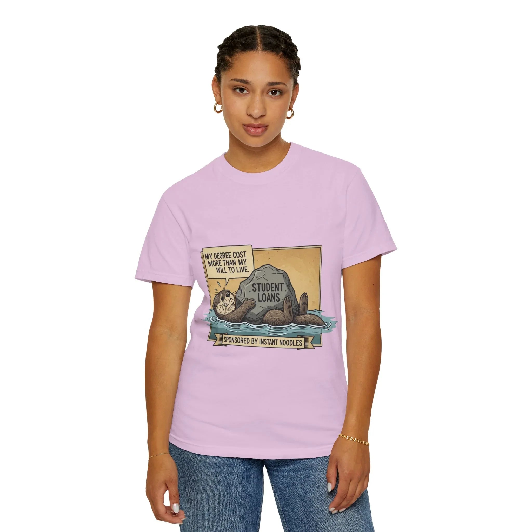 Funny Girl Math Shirt Hamster Saving Plan Tee Student Loan Otter Shirt Financially Stable Sloth Broke Life Gift Sarcastic Adulting Humor