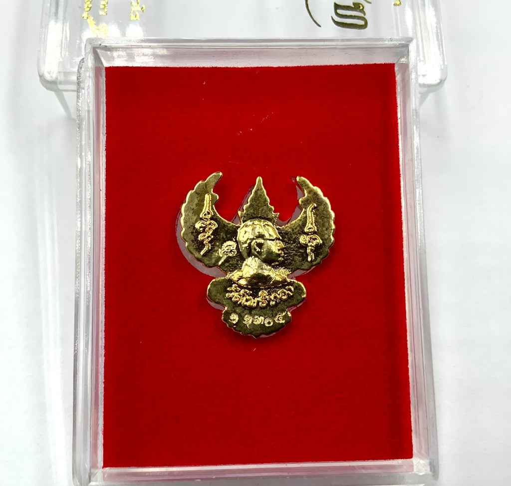 🦅 Phaya Krut "Racha Krut" (King of Garudas) Edition: Gold-Plated (Kalai Thong) – Luang Phor Wara, Wat Pho Thong – Ultimate Power & Royal Wealth