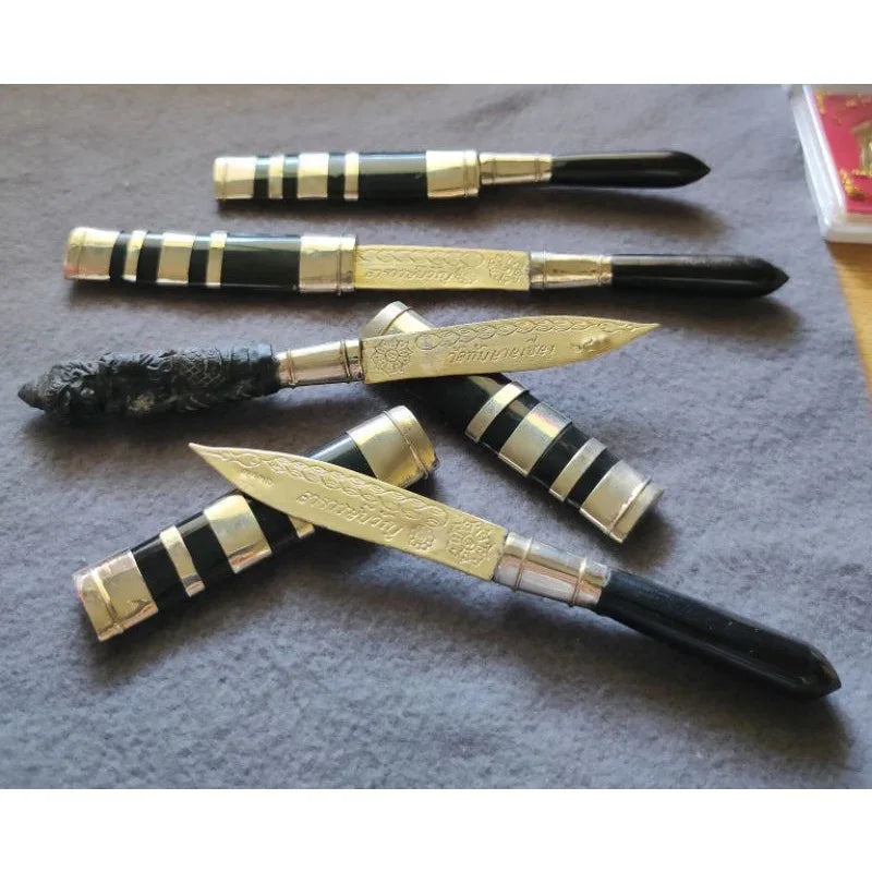 Sacred Brass Ritual Dagger (Meed Mor) – Master Kwanchai, Wat Thap Yai Chiang, Limited Kathin Ceremony Edition BE 2564 (2021)