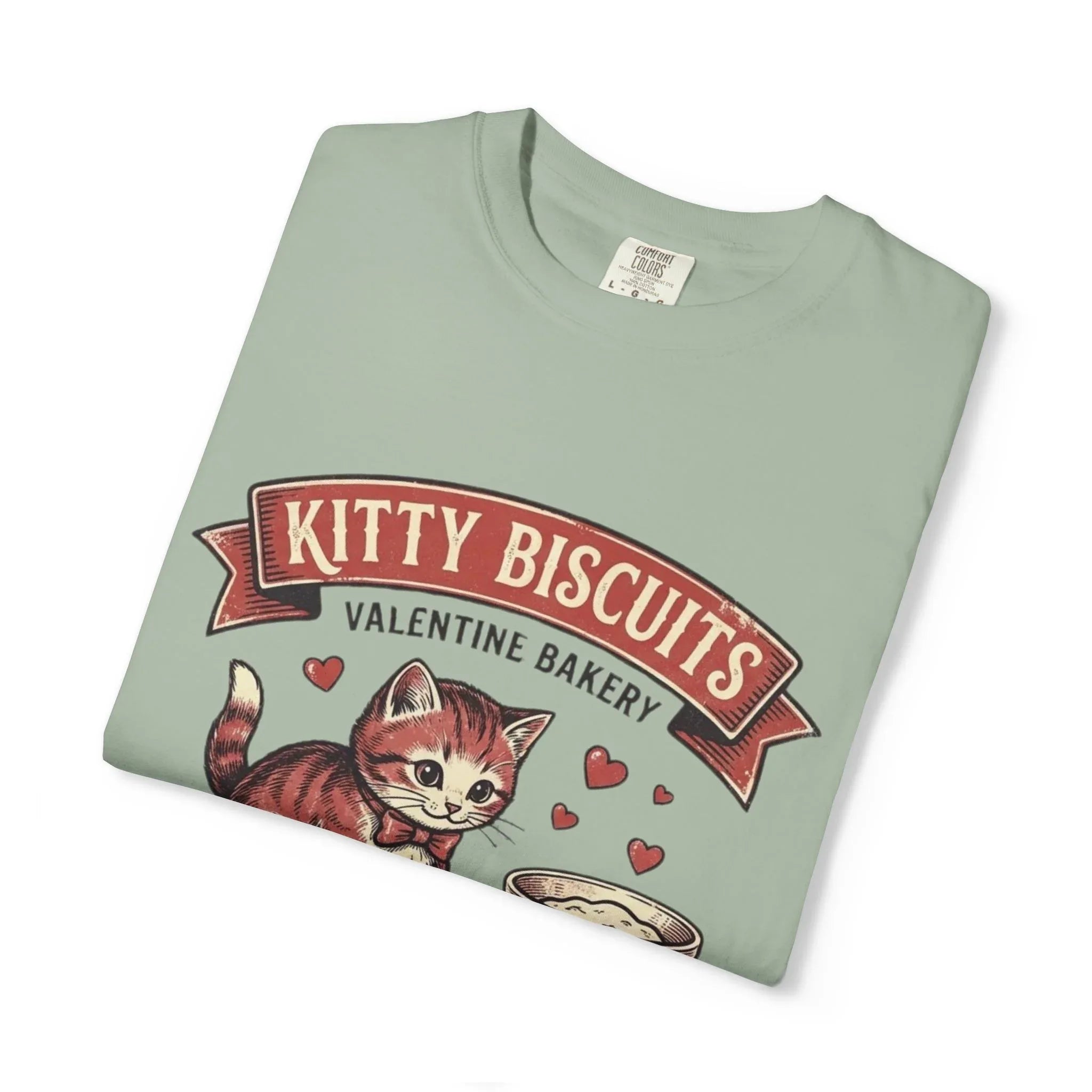 Kitty Biscuits T-Shirt | Valentine Bakery Cat We Knead You Graphic Tee