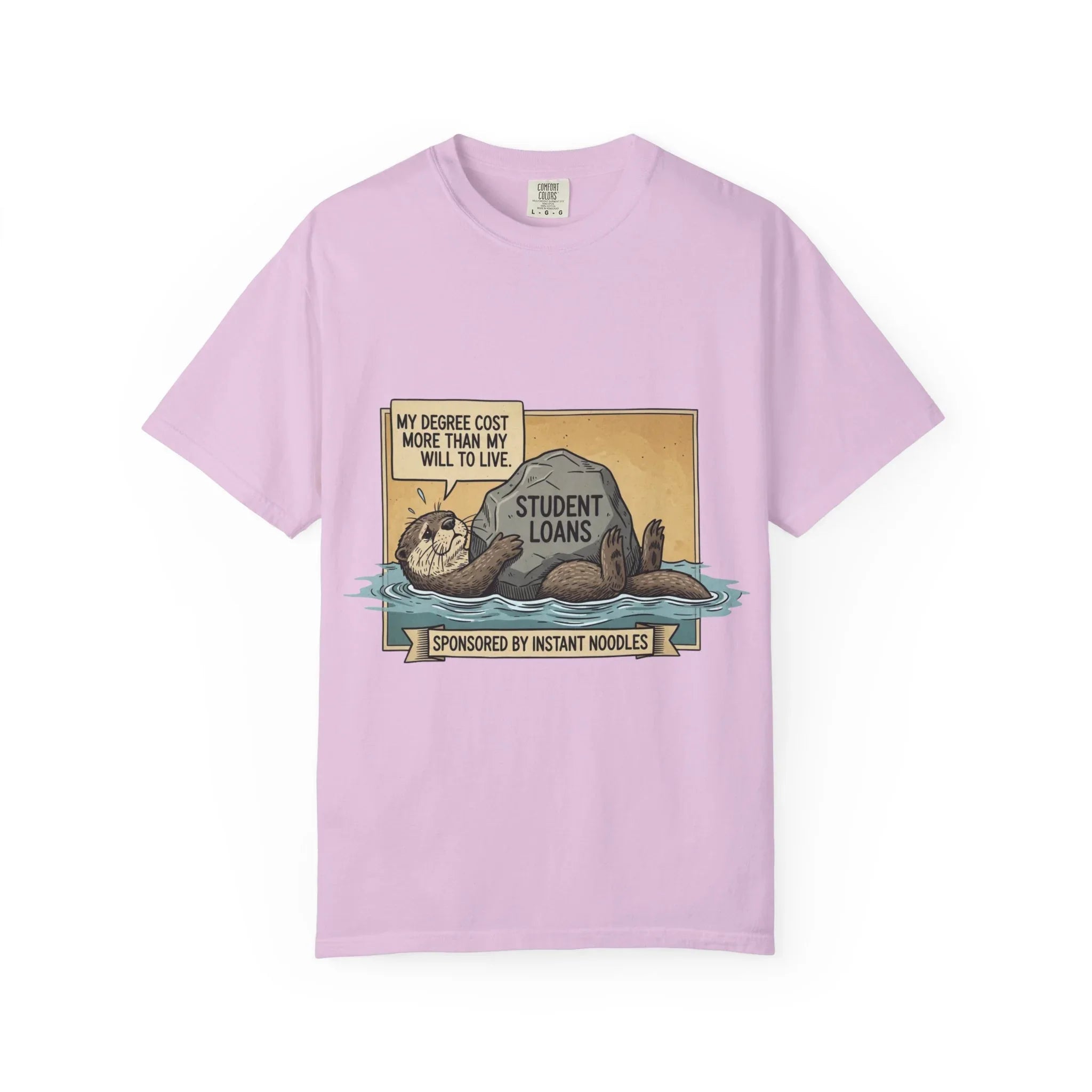 Funny Girl Math Shirt Hamster Saving Plan Tee Student Loan Otter Shirt Financially Stable Sloth Broke Life Gift Sarcastic Adulting Humor Orchid
