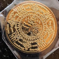 Golden Wealth Medallion - 7 Bullock Carts Edition by Luang Pu Maha Sombat, Wat Khao Makok (Gold-Plated Sacred Coin) Default Title