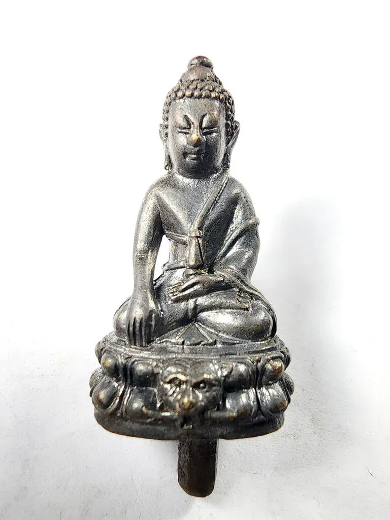 🐅 Phra Kring Phayak "Punyakamo 99" (Tiger Medicine Buddha) - Sacred Chanuan Metal "Kon Dueai" (Spiked Base) Edition: Luang Phor Phat, Wat Huay Duan – Health, Wealth & Power