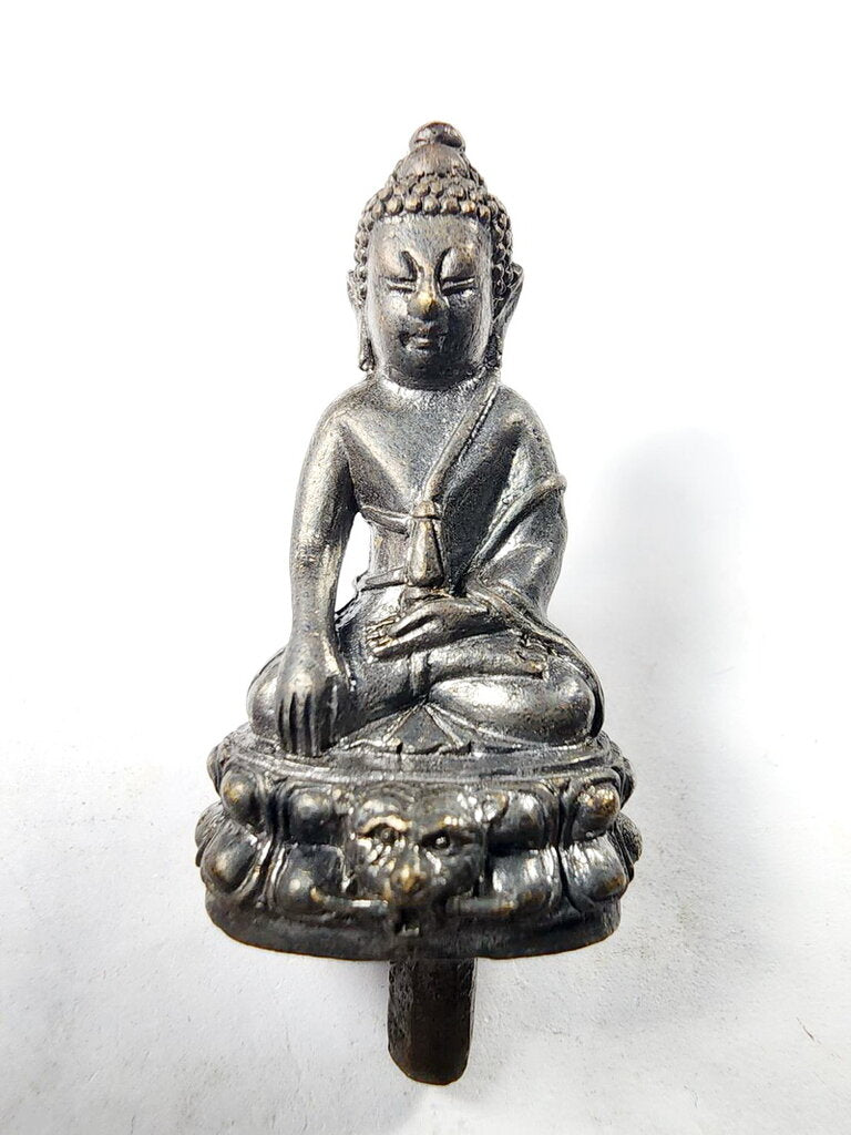🐅 Phra Kring Phayak "Punyakamo 99" (Tiger Medicine Buddha) - Sacred Chanuan Metal "Kon Dueai" (Spiked Base) Edition: Luang Phor Phat, Wat Huay Duan – Health, Wealth & Power Default Title