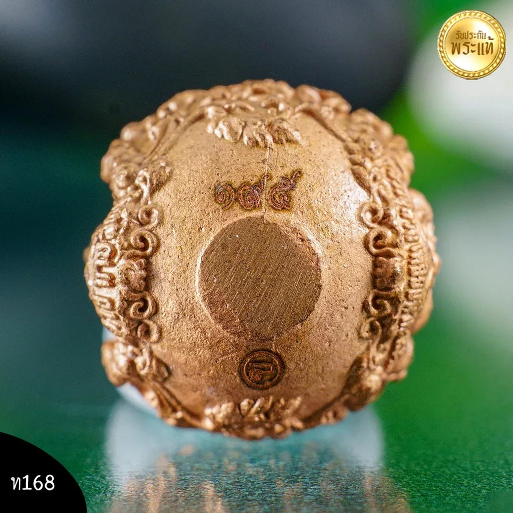 🎃 “Bronze Prosperity Gourd of Blessings” – Sacred Sandblasted Wealth Gourd Amulet featuring Luang Pu Thuad & Thai Child Guardian from Sema Muang Temple (Nakhon Si Thammarat)