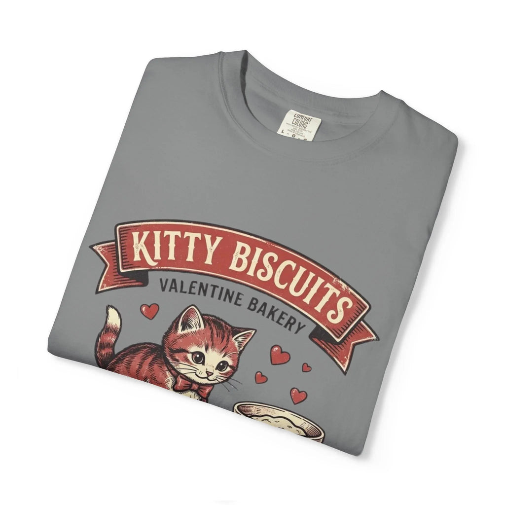 Kitty Biscuits T-Shirt | Valentine Bakery Cat We Knead You Graphic Tee