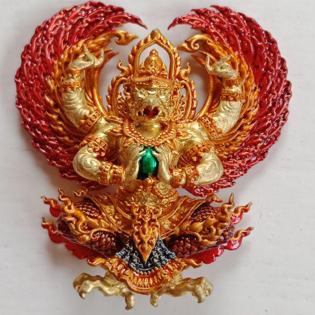 🦅 First Edition Garuda “Maha-Setthi Blessing” Amulet – Prosperity, Authority & Protection (Thailand 2019 / 2562 BE) Red Winged Enamel