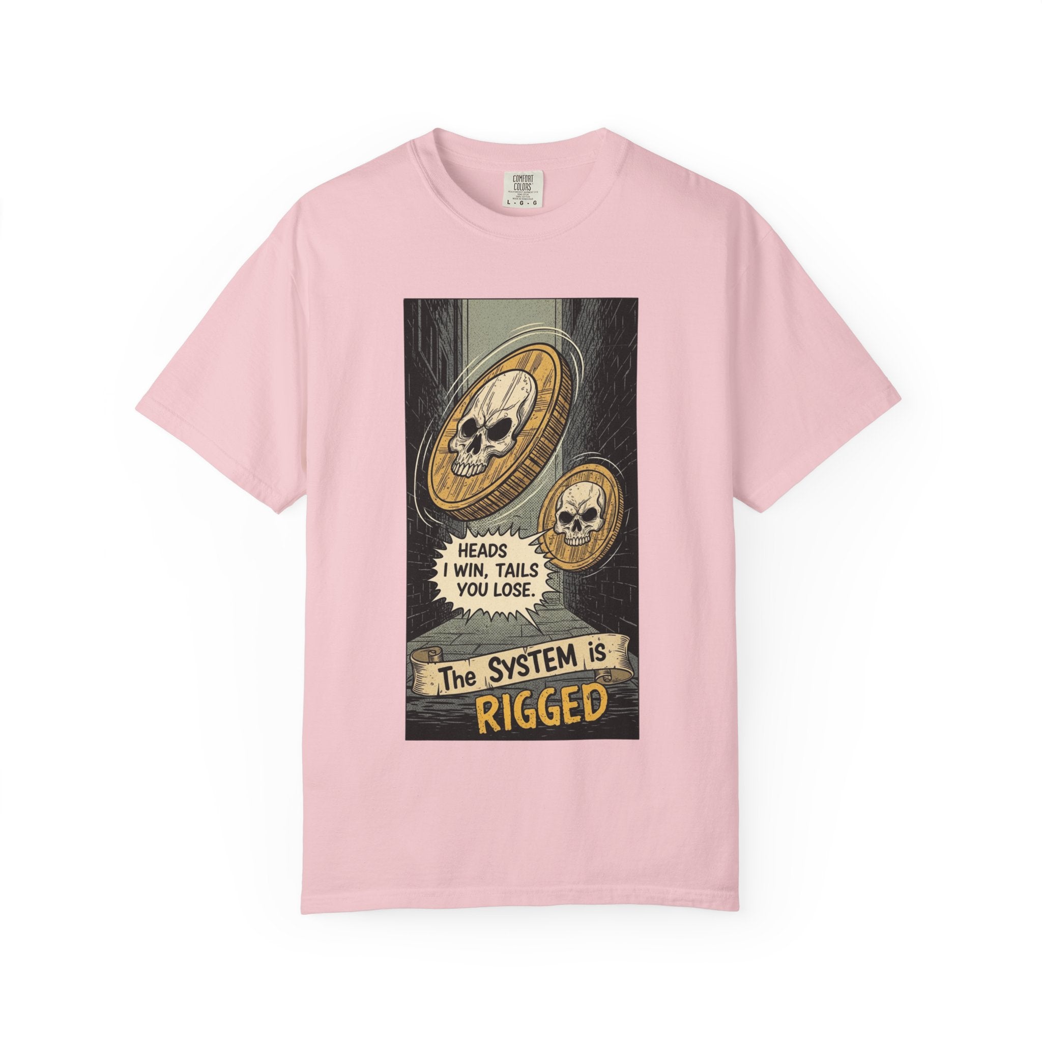 Vintage Satirical T-Shirt | Political Theater & Rigged System Retro Comic Tee | Sarcastic Dark Humor Shirt | Unisex Premium Cotton Graphic Tee Blossom