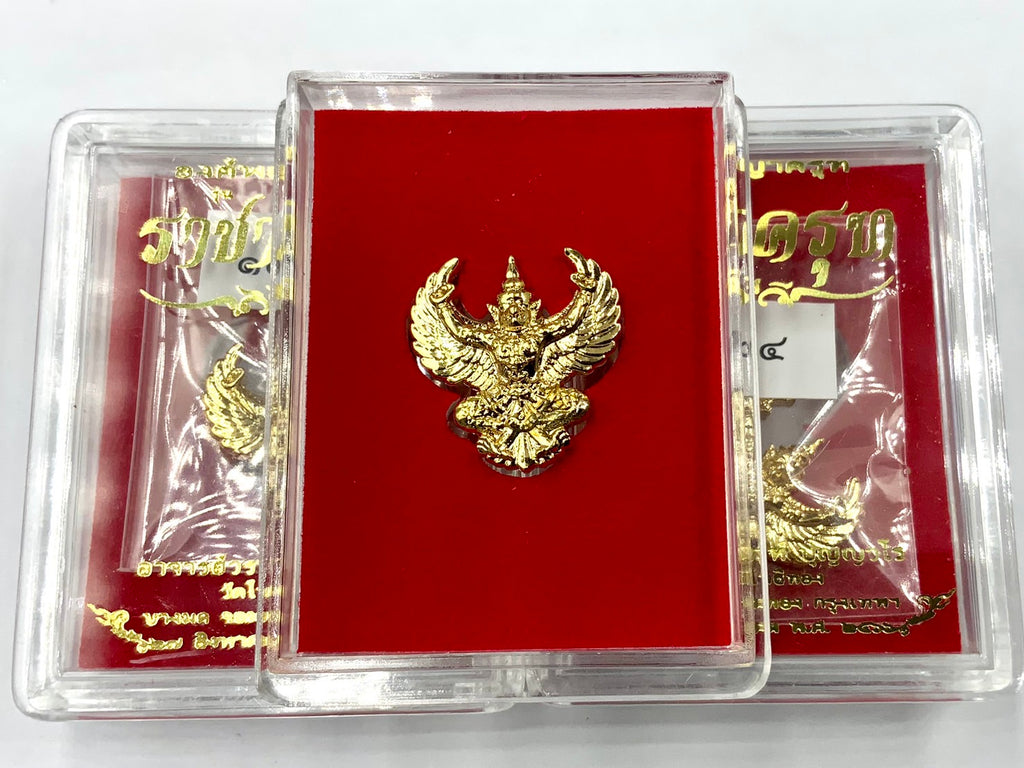 🦅 Phaya Krut "Racha Krut" (King of Garudas) Edition: Gold-Plated (Kalai Thong) – Luang Phor Wara, Wat Pho Thong – Ultimate Power & Royal Wealth