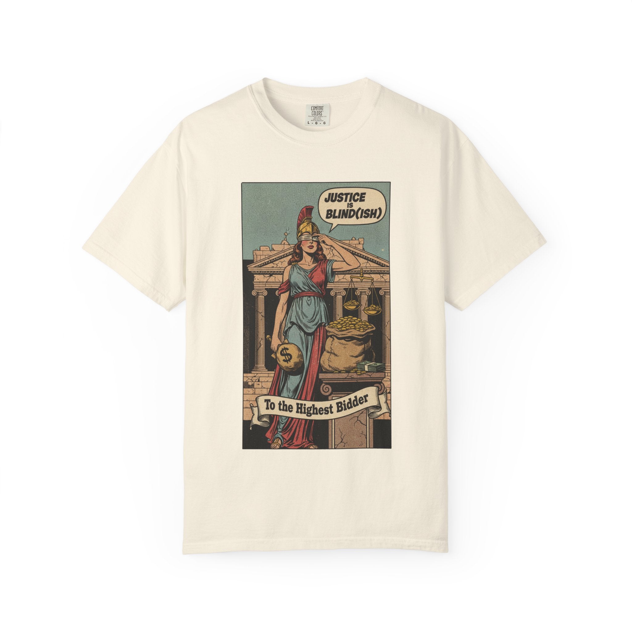 Vintage Satirical T-Shirt | Political Theater & System is Rigged Retro Tee | Sarcastic Dark Humor Shirt | Unisex Premium Cotton Graphic Tee Ivory