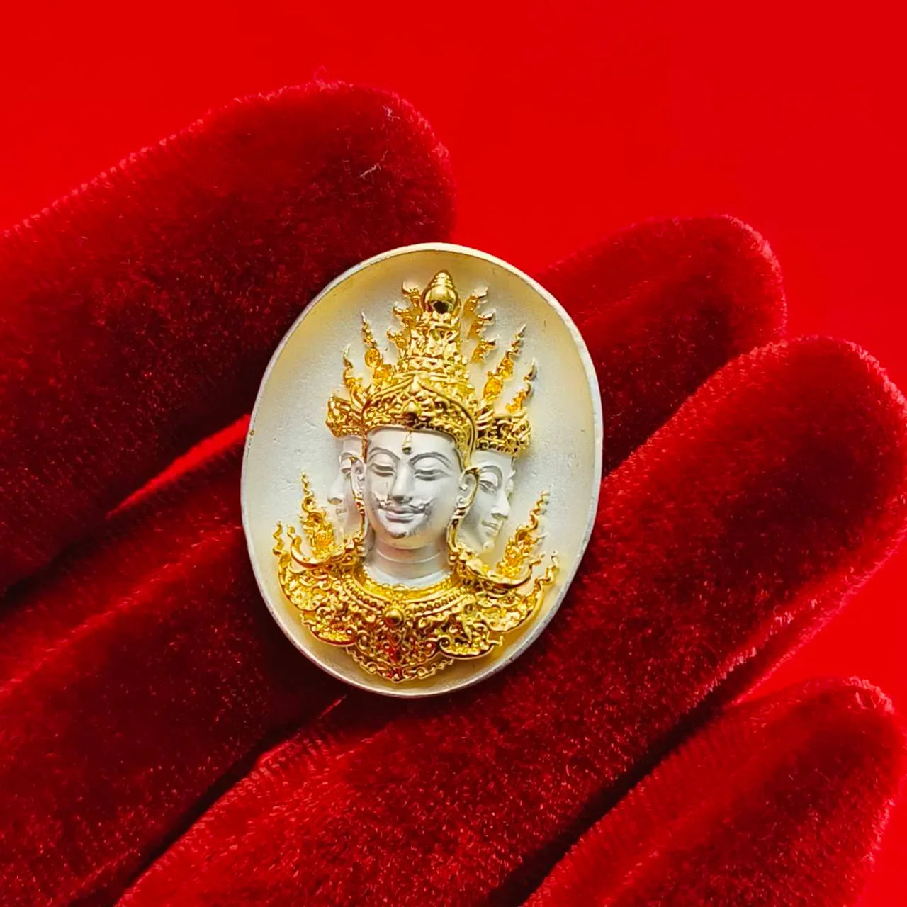 Sacred Phra Phrom Amulet - Phon Phrom Likhit Edition for Prosperity and Protection