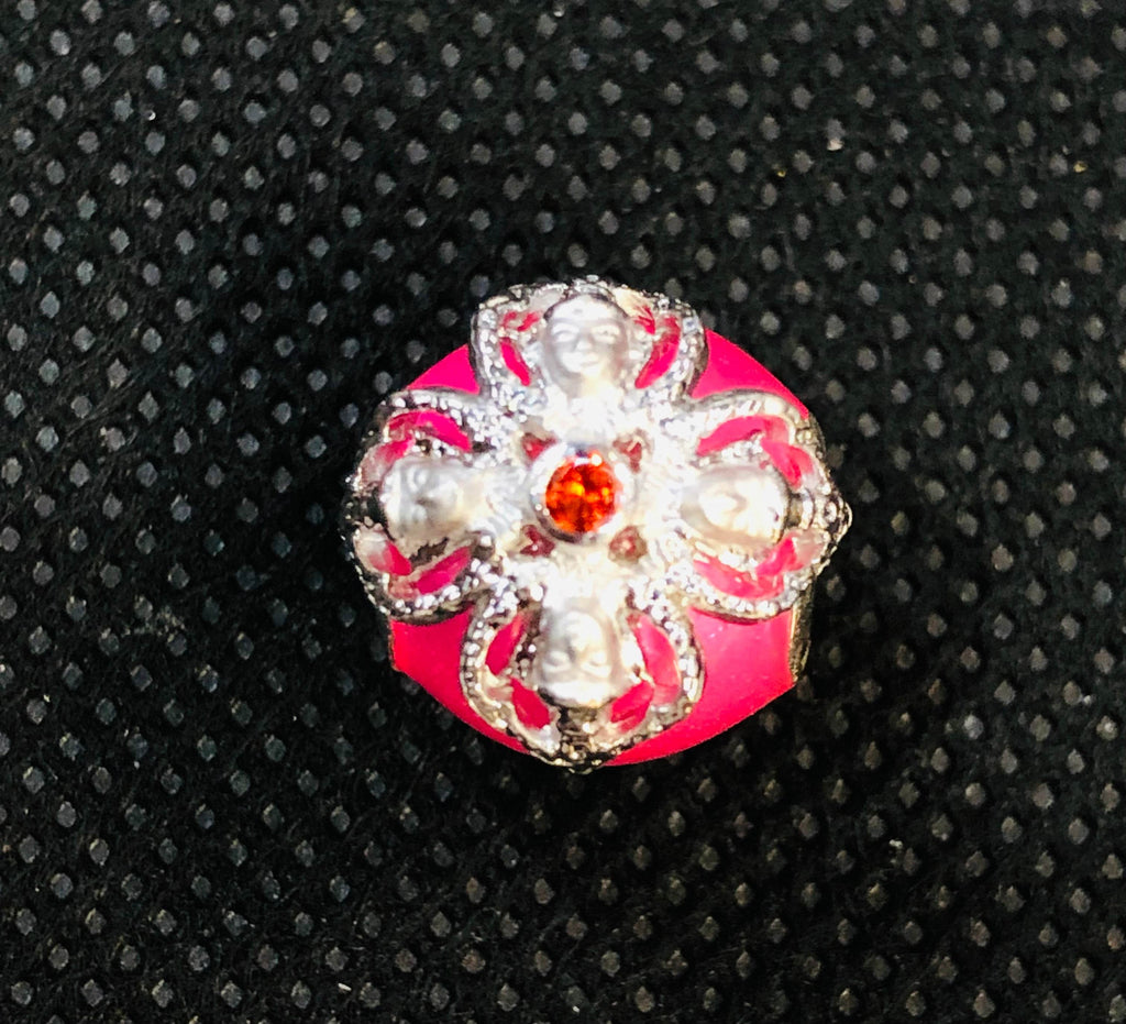 Phra Kru Pilat Thammavimon Blessing Amulet Bracelets ร้านค้าของฉัน Blue enamel Pink enamel Yellow enamel Pink enamel-Yellow enamel-Blue enamel-Green enamel-Orange enamel-Red enamel-Purple enamel-
